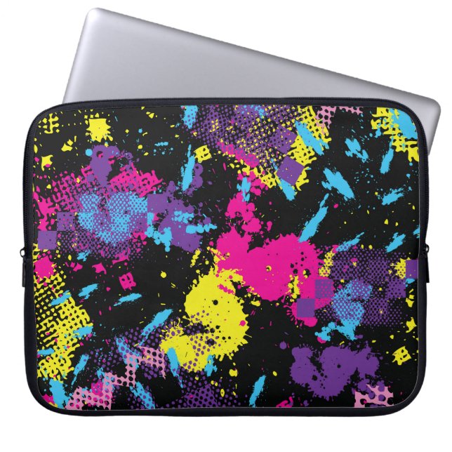 Classic Camouflage: Naadloos  patroon Laptop Sleeve (Voorkant)