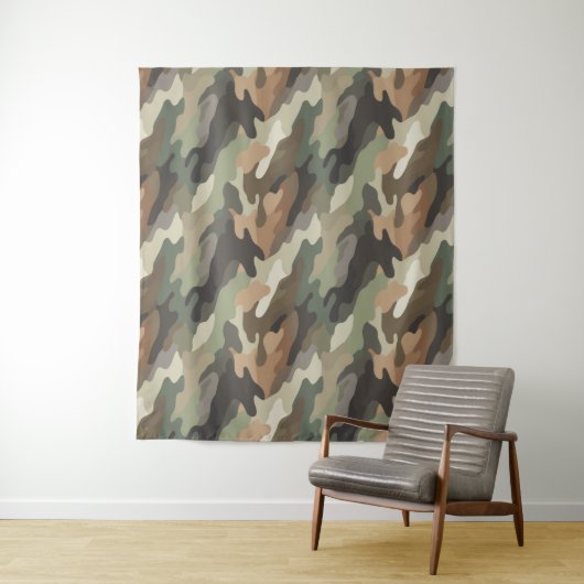 Classic Camouflage Pattern Decorative Wall Wandkleed (In situ)