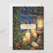 Classic Candlelight Personalized Christmas Card (Voorkant)