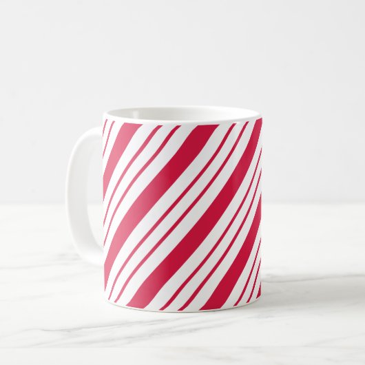 Classic Candy Cane Coffee Mok (Voorkant links)