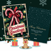  Classic Candy Cane Kerstgroeten Feestdagenkaart
