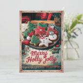  Classic Candy Cane Kerstgroeten Feestdagenkaart (Staand voorkant)