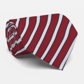 Classic Candy Cane Red & White Diagonal Striped Stropdas (Opgerold)