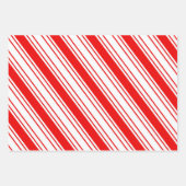 Classic Candy Cane Stripes Red Green Christmas Inpakpapier Vel (Voorkant 3)