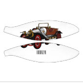 Classic car 1920 cartoon illustratie basketbal (Panelen)