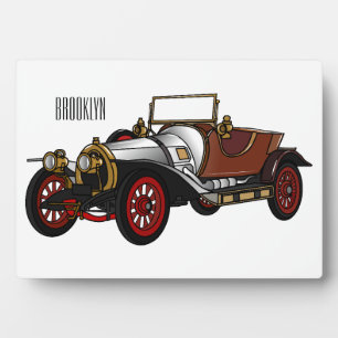 Classic car 1920 cartoon illustratie fotoplaat