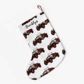 Classic car 1920 cartoon illustratie kleine kerstsok (Achterkant (Hangend))