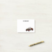 Classic car 1920 cartoon illustratie post-it® notes (Op bureau)