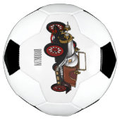 Classic car 1920 cartoon illustratie voetbal (Gedraaid)