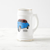 Classic car 1948 cartoon illustration bierpul (Voorkant rechts)