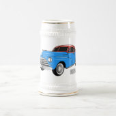 Classic car 1948 cartoon illustration bierpul (Center)