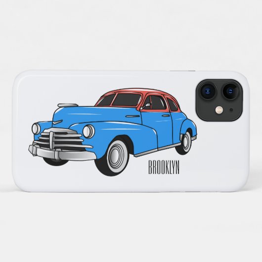 Classic car 1948 cartoon illustration Case-Mate iPhone case (Achterkant (horizontaal))