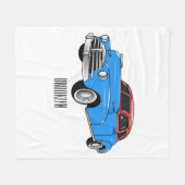 Classic car 1948 cartoon illustration fleece deken (Voorkant (Horizontaal))