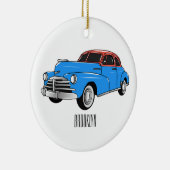 Classic car 1948 cartoon illustration keramisch ornament (Rechts)