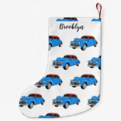 Classic car 1948 cartoon illustration kleine kerstsok (Achterkant)