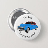 Classic car 1948 cartoon illustration ronde button 5,7 cm (Voorkant /achterkant)