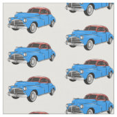 Classic car 1948 cartoon illustration stof (Close Up)
