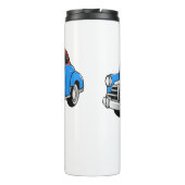 Classic car 1948 cartoon illustration thermosbeker (Achterkant)