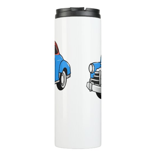 Classic car 1948 cartoon illustration thermosbeker (Achterkant)