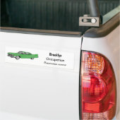 Classic car 1959 cartoon illustration bumpersticker (Op Truck)