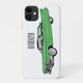 Classic car 1959 cartoon illustration Case-Mate iPhone case (Achterkant)
