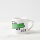 Classic car 1959 cartoon illustration espresso kop (Rechts)