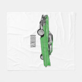 Classic car 1959 cartoon illustration fleece deken (Voorkant (Horizontaal))