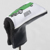 Classic car 1959 cartoon illustration golfheadcover (3/4 voorkant)