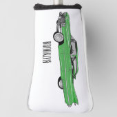 Classic car 1959 cartoon illustration golfheadcover (Draai 90)