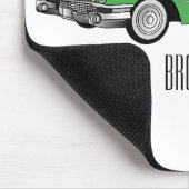 Classic car 1959 cartoon illustration muismat (Hoek)