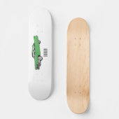 Classic car 1959 cartoon illustration persoonlijk skateboard (Voorkant)