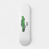 Classic car 1959 cartoon illustration persoonlijk skateboard (Voorkant)