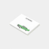 Classic car 1959 cartoon illustration post-it® notes (Schuin)