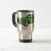 Classic car 1959 cartoon illustration reisbeker (Voorkant links)