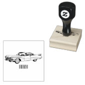 Classic car 1959 cartoon illustration rubberstempel (Gestempeld)