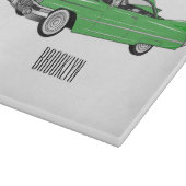Classic car 1959 cartoon illustration snijplank (Hoek)