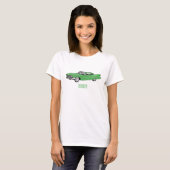 Classic car 1959 cartoon illustration t-shirt (Voorkant volledig)