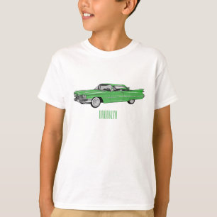 Classic car 1959 cartoon illustration t-shirt