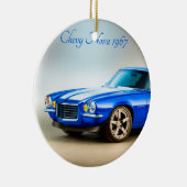 Classic Car afbeelding voor Circle-Ornament Keramisch Ornament (Rechts)