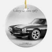 Classic Car afbeelding voor Circle-Ornament Keramisch Ornament (Achterkant)