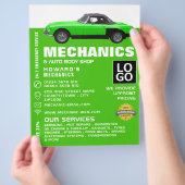 Classic Car, Auto Mechanic & Repairs Adverteren Flyer (Hand)