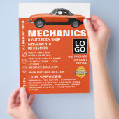 Classic Car, Auto Mechanic & Repairs Adverteren Flyer (Hand)