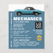 Classic Car, Auto Mechanic & Repairs Adverteren Flyer (Voorkant)