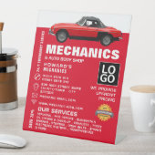 Classic Car, Auto Mechanic & Repairs Adverteren Reclamebord Met Voetstuk (Insitu)