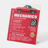 Classic Car, Auto Mechanic & Repairs Adverteren Reclamebord Met Voetstuk (Voorkant)