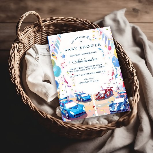 Classic Car Baby Celebration Kaart