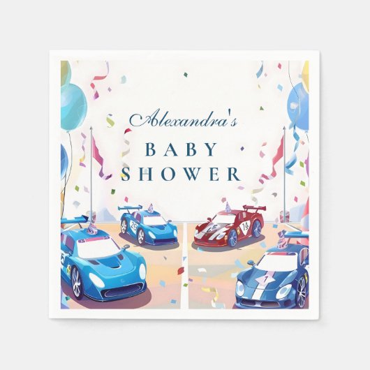 Classic Car Baby Celebration Servet (Voorkant)