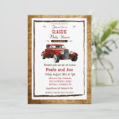 Classic Car  Baby shower Uitnodiging (Staand voorkant)
