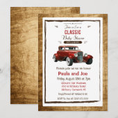 Classic Car  Baby shower Uitnodiging (Voorkant / Achterkant)