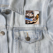 Classic Car Beauty Vierkante Button 5,1 Cm (In situ)